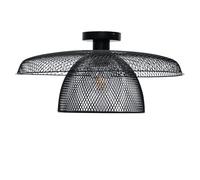 First Choice Lighting Cassidy - Black Metal Wire Tiered Flush Ceiling Light First Choice Lighting Black