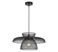 First Choice Lighting Cassidy Three Tier Black Mesh Ceiling Pendant Light