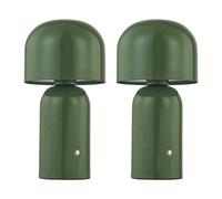 First Choice Lighting Christina - Sage Green LED Rechargeable Touch Table Lamps Twin Pack First Choice Lighting Green