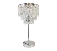 First Choice Lighting Chrome & Acrylic Crystal Jewelled Table Lamp in Silver First Choice Lighting Silver