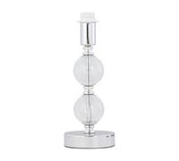 First Choice Lighting Chrome Two Ball Stick Table Lamp Base Only