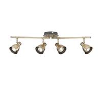 firstchoicelighting Antique Brass 4 Way Ceiling Spotlight, Adjustable Downlights Fitting, LED Compatible