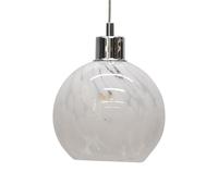 Confetti Glass Easy Fit Ceiling Lightshade or Pendant Shade, White and Clear, Height 15cm Diameter 17cm