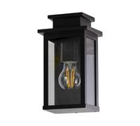 First Choice Lighting Cotswold - Black Traditional Flush Outdoor Wall Lantern Light First Choice Lighting Black