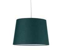 Dark Green Cotton 28cm Tapered Cylinder Pendant or Lamp Shade
