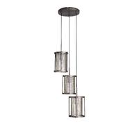First Choice Lighting Eli - Brushed Silver with Mesh Shades 3lt Cluster Pendant First Choice Lighting Silver