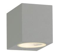 firstchoicelighting Grey and Clear Glass Downards Outdoor Garden Wall Light, Modern Porch Lamp, IP44 Rated Waterproof, LED Compatible