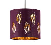 First Choice Lighting Fern - Burgundy Cut Out 15.5cm Table Lamp Shade First Choice Lighting Burgundy