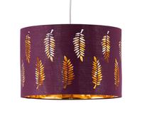 First Choice Lighting Fern - Burgundy Cut Out 25cm Pendant Lightshade First Choice Lighting Burgundy