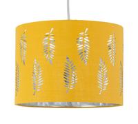 Fern - Ochre Cut Out 25cm Pendant Lightshade First Choice Lighting Yellow One Size