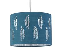 Fern - Teal Cut Out 30cm Pendant Lightshade First Choice Lighting Teal One Size