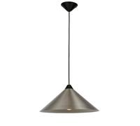 First Choice Lighting Fontana - Brushed Chrome With Black 40Cm Diameter Ceiling Pendant