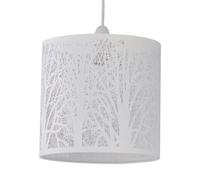 Forest - White Cut Out Pendant Shade First Choice Lighting White One Size