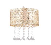 First Choice Lighting Gold Cut Out Jewelled Easy Fit Light Shade First Choice Lighting Gold