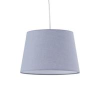 First Choice Lighting Grey Cotton 23cm Tapered Cylinder Pendant or Lamp Shade First Choice Lighting Grey