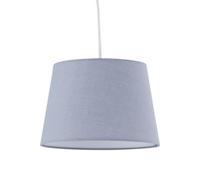 First Choice Lighting Grey Cotton 23Cm Tapered Cylinder Pendant Or Shade