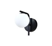 First Choice Lighting Grosvenor - Black Wall Light with Glass Globe First Choice Lighting Black
