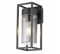 First Choice Lighting Hale - Black with Clear PC IP44 Outdoor Wall Light First Choice Lighting Black