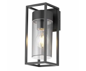 First Choice Lighting Hale - Black with Clear PC IP44 Outdoor Wall Light First Choice Lighting Black