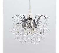 First Choice Lighting Inspire - Jewelled Droplet Easy Fit Pendant Shade in Clear First Choice Lighting Clear