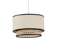 First Choice Lighting Koral - Natural Rattan & Cane 25 cm Easy Fit Two Tier Pendant Shade First Choice Lighting Natural