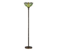 Laurel - Green Tiffany Dragonfly 167cm Uplighter Floor Lamp