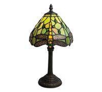 First Choice Lighting Laurel - Green Tiffany Dragonfly 36Cm Table Lamp