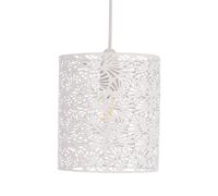 First Choice Lighting Maui - White Cut Out Metal Leaf Pendant Light Shade First Choice Lighting White