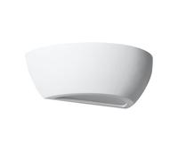 White Plaster Wall Light, Modern Home Lighting, 40W Max E14 Required, LED Compatible, 310mm Width, 150mm Height, 110mm Depth