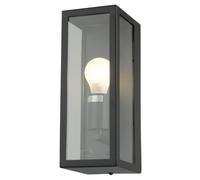 firstchoicelighting Black Outdoor Wall Lantern Modern Porch Light IP44 Rated LED Compatible