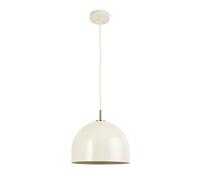 First Choice Lighting Oberon - Antique Brass Ceiling Pendant Light with White Shade in Cream First Choice Lighting Cream