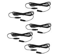 First Choice Lighting Pack of 5 x 1m Head Extension Leads - for use with our White & Blue Decking Kits only in Black First Choice Lighting Black