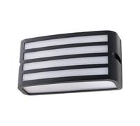 First Choice Lighting Pluto - Anthracite Aluminium Outdoor Louvered Wall Light