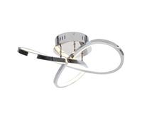 Modern LED Flush Light Fitting Chrome Loop Style LED Ceiling Light LED Lighting for Living Room Bedroom Hallway Integrated Low Energy LED Light