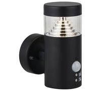 First Choice Lighting Pyramid - Black LED Outdoor Motion Sensor Wall Light First Choice Lighting Black