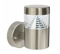 First Choice Lighting Pyramid - Stainless Steel LED Outdoor Wall Light in Silver First Choice Lighting Silver