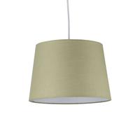 First Choice Lighting Sage Green Cotton 28Cm Tapered Cylinder Pendant Or Lamp Shade