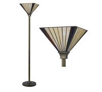 First Choice Lighting Salisbury - Tiffany 167cm Uplighter Floor Lamp in Bronze First Choice Lighting Bronze