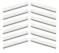 First Choice Lighting Set Of 12 Batten 40W Led Cool White 1200mm Strip Lights