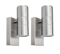 First Choice Lighting Set Of 2 Blaze - Marine Grade Stainless Dusk Dawn Sensor Wall Lights