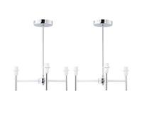 First Choice Lighting Set Of 2 Brea - Chrome 3 Arm Semi Flush Fittings Only