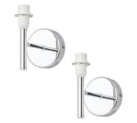 First Choice Lighting Set Of 2 Brea - Chrome Wall Light Fittings Only