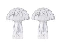 First Choice Lighting Set of 2 Confetti - White Glass Table Lamps First Choice Lighting White