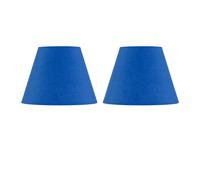 Set of 2 Royal Blue Fabric Table Lamp Shades, Lampshade for Table Lamp or Bedside Light, Diameter 20cm