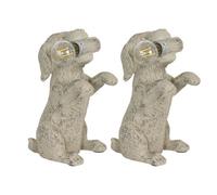 First Choice Lighting Set Of 2 Rufus - Natural Dog Table Lamps