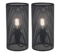 First Choice Lighting Set Of 2 Troy Black Table Lamps