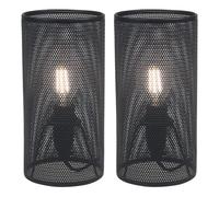 First Choice Lighting Set Of 2 Troy Black Table Lamps