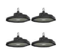 First Choice Lighting Set Of 4 High Bay - 150W Led Ip65 Ufo Style Commercial Warehouse Light