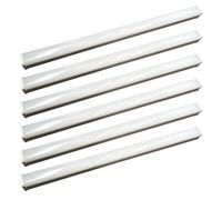 First Choice Lighting Set of 6 Batten 40W LED Cool White 1200mm Strip Lights First Choice Lighting White