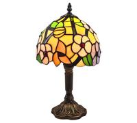 First Choice Lighting Stanley - Tiffany Floral 36cm Table Lamp in Bronze First Choice Lighting Bronze